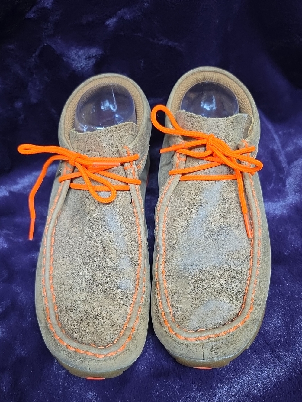 Twisted X Men's  Boots in Taupe with Orange Laces sz 5M